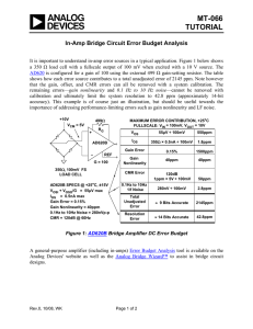 MT-066 TUTORIAL  In-Amp Bridge Circuit Error Budget Analysis
