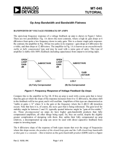 MT-045 TUTORIAL  Op Amp Bandwidth and Bandwidth Flatness