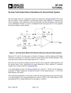 MT-050 TUTORIAL  Op Amp Total Output Noise Calculations for Second-Order System