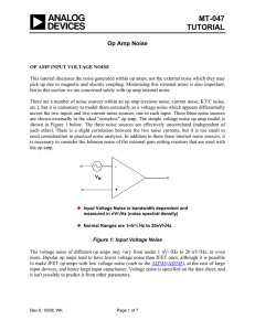 MT-047 TUTORIAL  Op Amp Noise