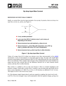 MT-038 TUTORIAL  Op Amp Input Bias Current