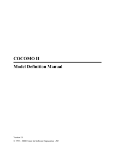 COCOMO II Model Definition Manual Version 2.1