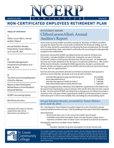 NON-CERTIFICATED EMPLOYEES RETIREMENT PLAN CliftonLarsonAllen’s Annual Auditor’s Report 1