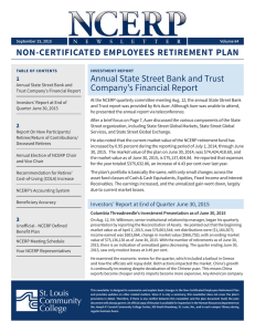 NON-CERTIFICATED EMPLOYEES RETIREMENT PLAN Annual State Street Bank and Trust 1