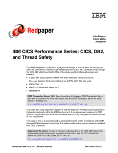 Red paper IBM CICS Performance Series: CICS, DB2, and Thread Safety
