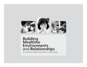 Building Mealtime Environments Relationships