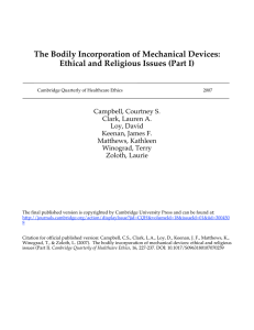 The Bodily Incorporation of Mechanical Devices: