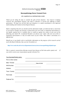 Neuropathology Donor Consent Form