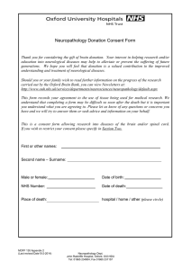 Neuropathology Donation Consent Form