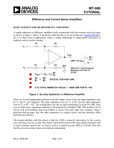 MT-068 TUTORIAL  Difference and Current Sense Amplifiers