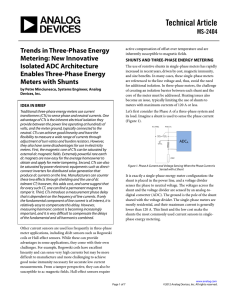 Technical Article Trends in Three-Phase Energy Metering: New Innovative Isolated ADC Architecture