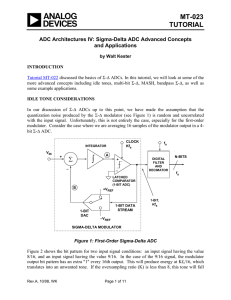 MT-023 TUTORIAL  ADC Architectures IV: Sigma-Delta ADC Advanced Concepts