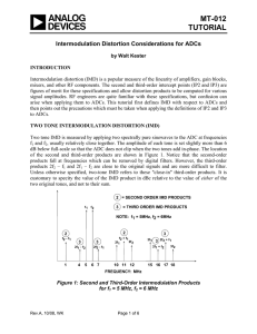 MT-012 TUTORIAL  Intermodulation Distortion Considerations for ADCs