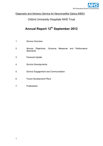 Annual Report 12 September 2012 Oxford University Hospitals NHS Trust