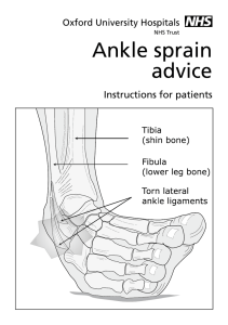 Ankle sprain advice Instructions for patients Oxford University Hospitals