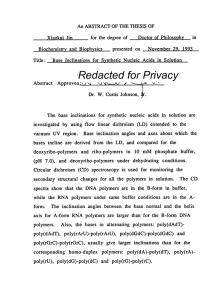 Redacted for Privacy Abstract Approved for the degree of