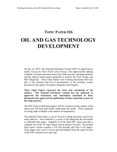 OIL AND GAS TECHNOLOGY DEVELOPMENT T P