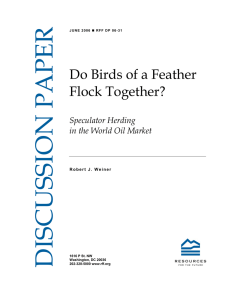 DISCUSSION PAPER Do Birds of a Feather Flock Together?