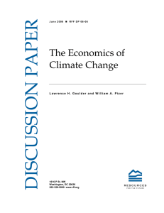 DISCUSSION PAPER The Economics of Climate Change