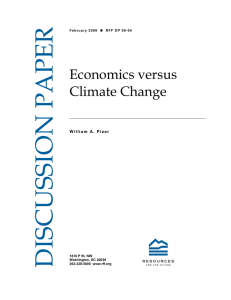 DISCUSSION PAPER Economics versus Climate Change