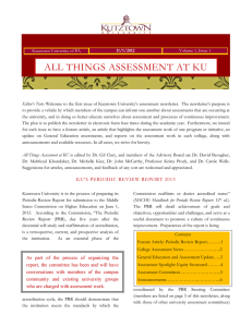 ALL THINGS ASSESSMENT AT KU