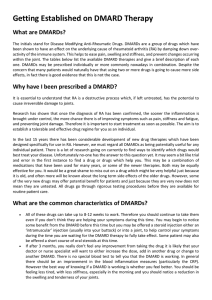 Getting Established on DMARD Therapy What are DMARDs?