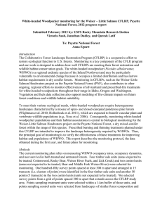 White-headed Woodpecker monitoring for the Weiser – Little Salmon CFLRP,... National Forest, 2012 progress report