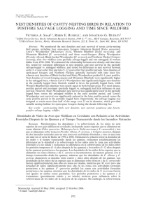 NEST DENSITIES OF CAVITY-NESTING BIRDS IN RELATION TO