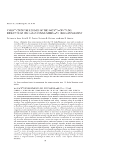 VARIATION IN FIRE REGIMES OF THE ROCKY MOUNTAINS: