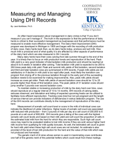 Measuring and Managing Using DHI Records