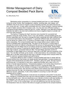 Winter Management of Dairy Compost Bedded Pack Barns
