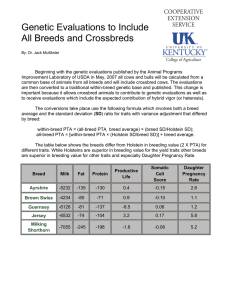 Genetic Evaluations to Include All Breeds and Crossbreds