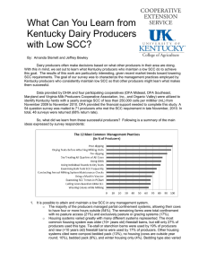 What Can You Learn from Kentucky Dairy Producers with Low SCC?