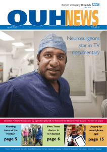 Neurosurgeons star in TV documentary Issue 8