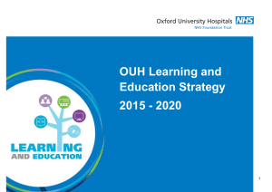 OUH Learning and Education Strategy 2015 - 2020