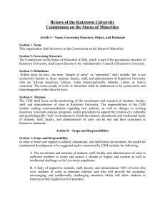 Bylaws of the Kutztown University Commission on the Status of Minorities