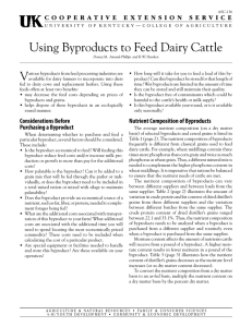 Using Byproducts to Feed Dairy Cattle V