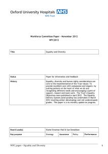 Workforce Committee Paper – November 2012 WFC2012