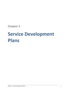 Service Development Plans Chapter 5