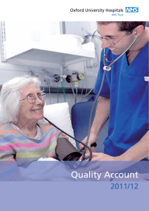 Quality Account 2011/12 Oxford University Hospitals NHS Trust