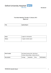 TBC2012.03 Trust Board Meeting: Thursday 12 January 2012
