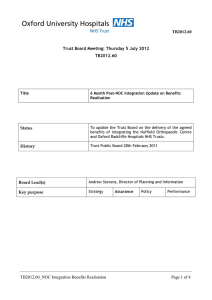 TB2012.60  Trust Board Meeting: Thursday 5 July 2012 Status
