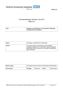 TB2012.62 Trust Board Meeting: Thursday 5 July 2012