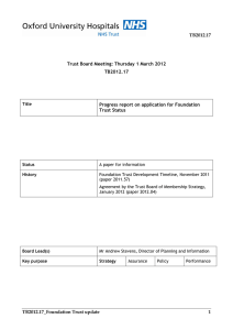 TB2012.17 Trust Board Meeting: Thursday 1 March 2012
