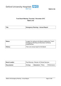 TB2012.100 Trust Board Meeting: Thursday 1 November 2012 Title