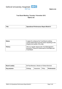 TB2012.103 Trust Board Meeting: Thursday 1 November 2012 Title