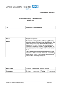 Paper Number TB2012.107 Trust Board meeting: 1 November 2012 TB2012.107