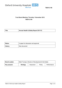 TB2012.108 Trust Board Meeting: Thursday 1 November 2012 Title