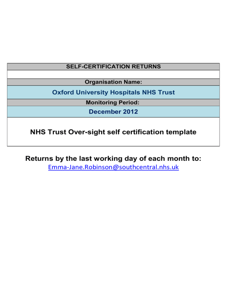 nhs-trust-over-sight-self-certification-template-oxford-university-hospitals-nhs-trust