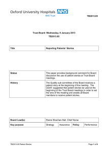 TB2013.05 Trust Board: Wednesday, 9 January 2013 Title